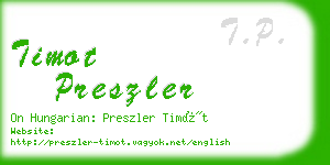 timot preszler business card